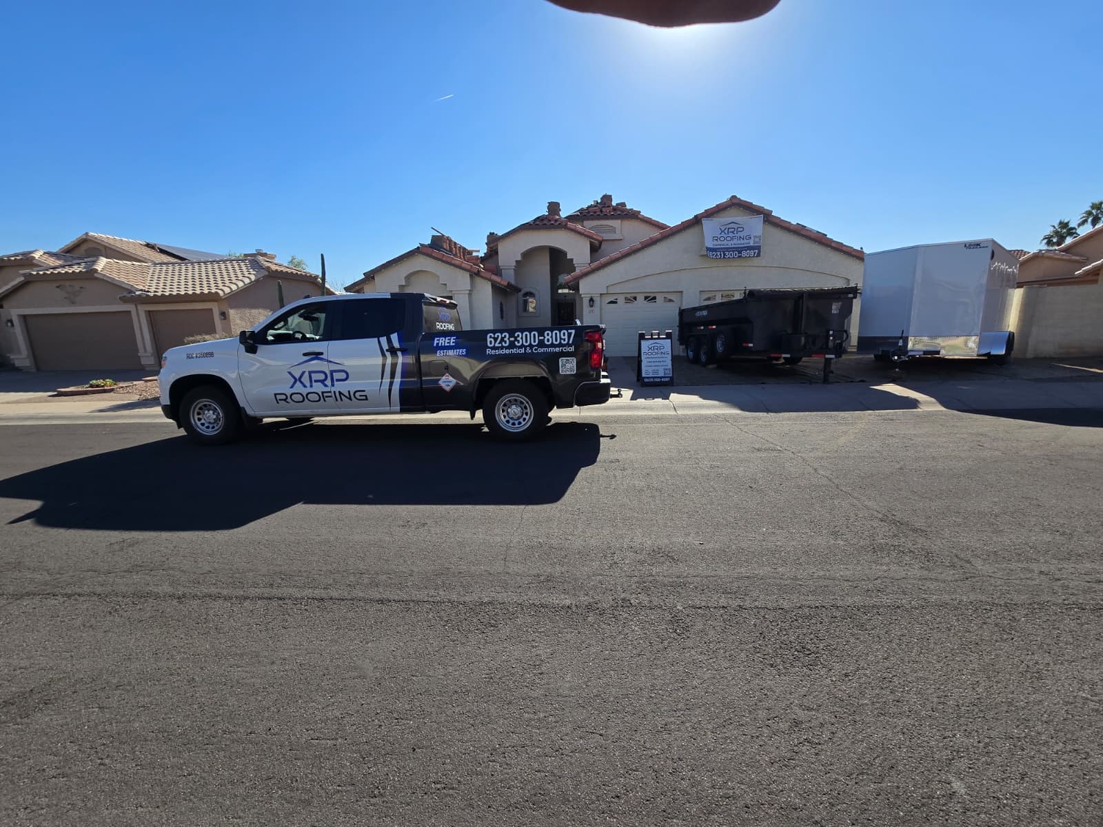 Shingle roof replacement project by XRP Roofing Arizona